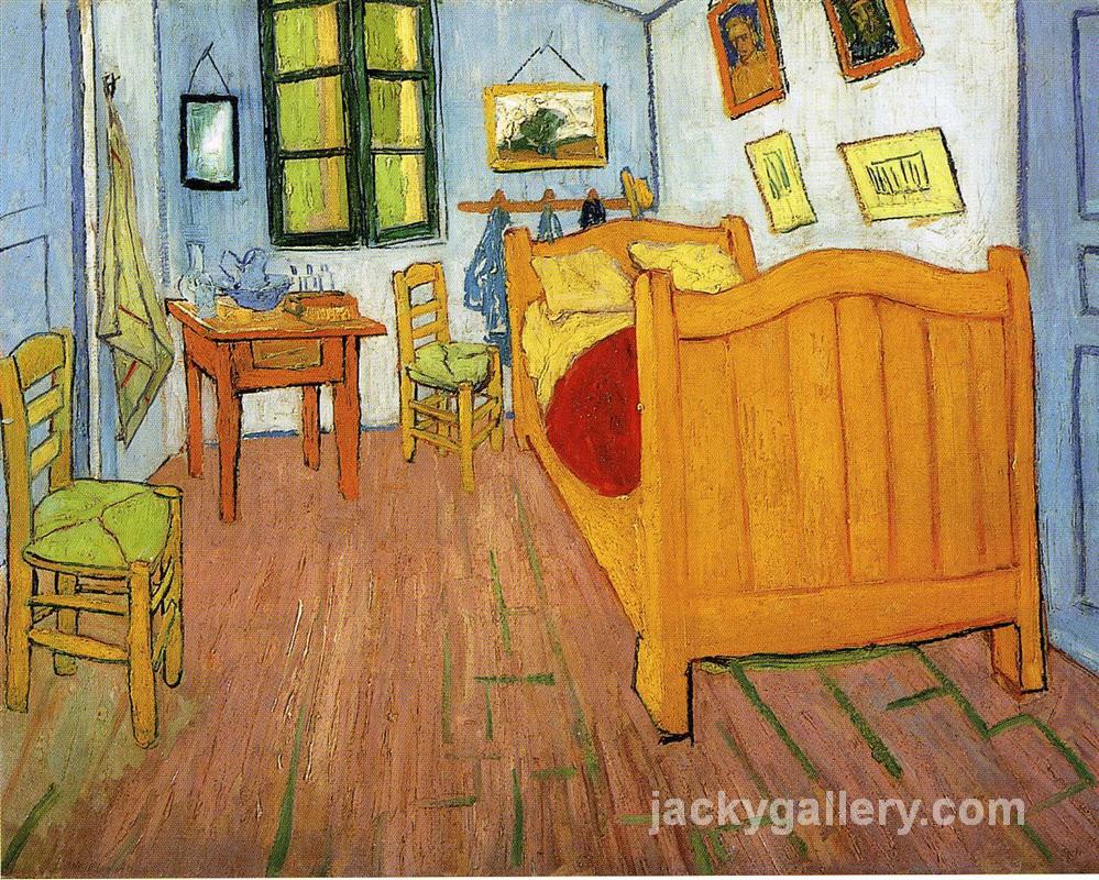 Vincents Bedroom in Arles, Van Gogh painting